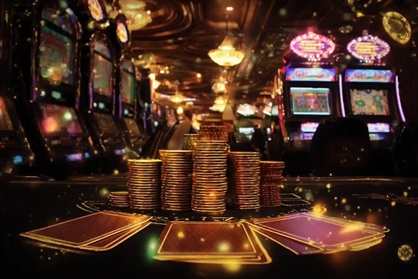 vintage slot machine stand